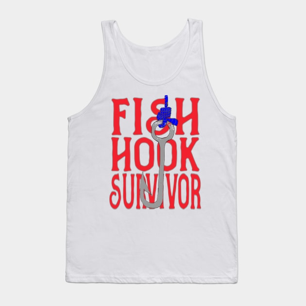 Fish Hook Survivor Tank Top by Debrawib